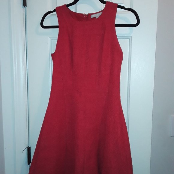 Banana Republic, SZ 2, red,  tweed dress - Picture 1 of 3